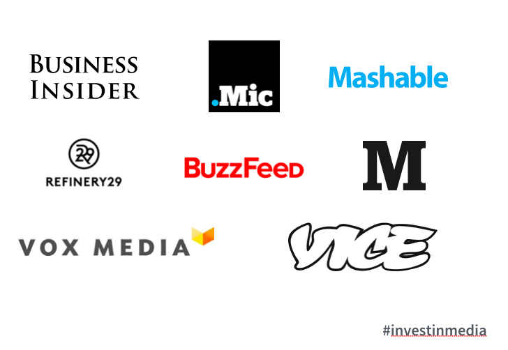 Several new media companies received venture capitalist  funding in 2014 and 2015. In 2014, VCs invested $683 million in digital media worldwide, up from $277 the year prior.