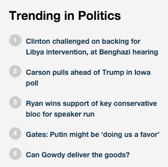 Trending stories on Fox News. 