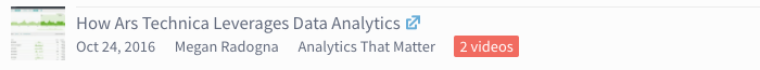 video icon - How Ars Technica Leverages Data Analytics