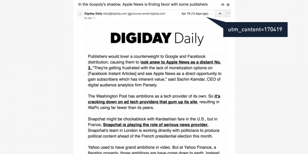 Digiday newsletter