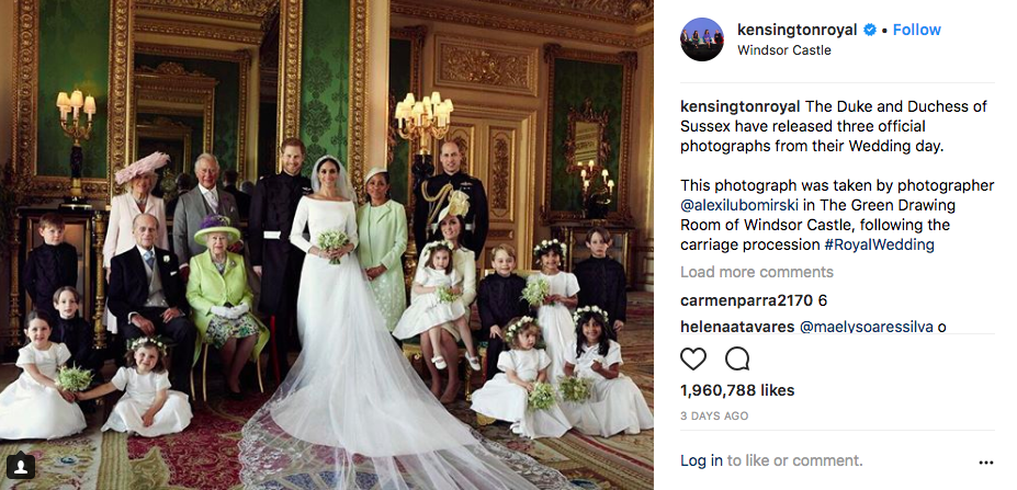 the royal family official wedding portrait