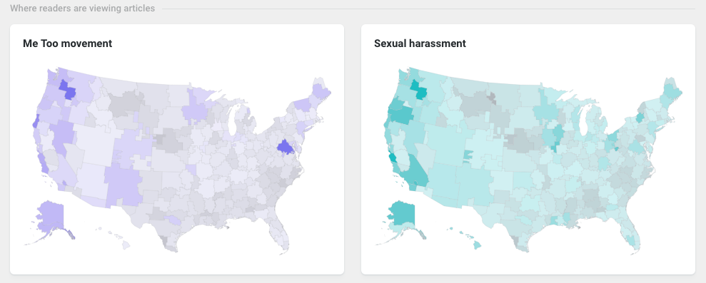 geographic attention for #MeToo